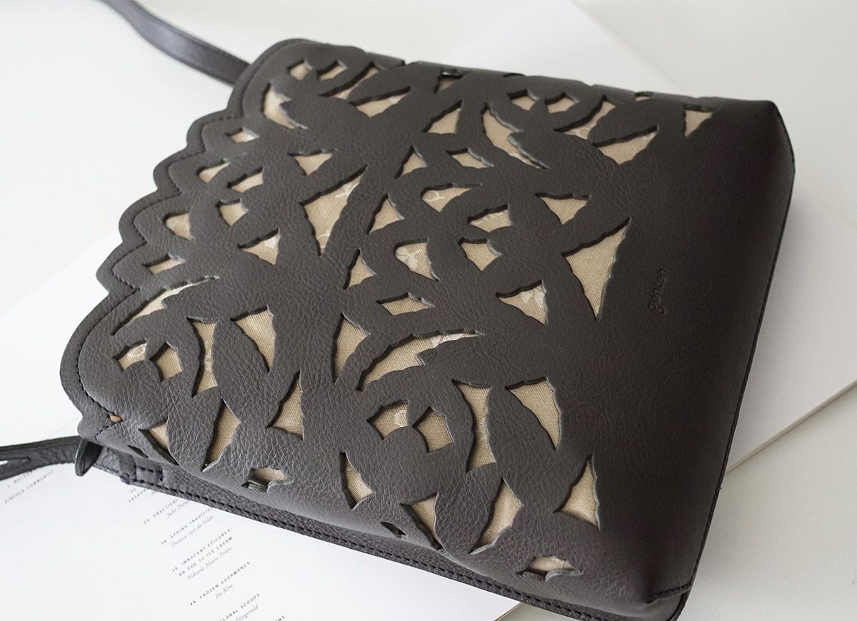 genten ゲンテン Garden cutwork ガーデンカットワーク ショルダーバッグ 43952