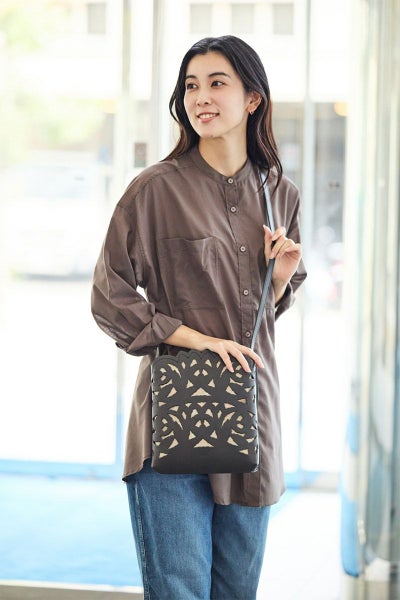 genten ゲンテン Garden cutwork ガーデンカットワーク ショルダーバッグ 43952