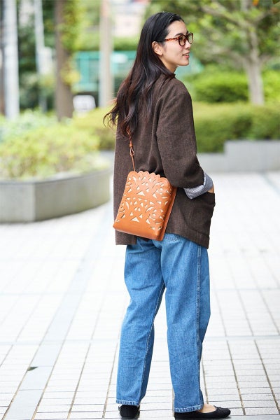 genten ゲンテン Garden cutwork ガーデンカットワーク ショルダーバッグ 43952