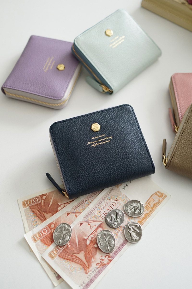 FRAME WORK フレームワーク クイック 小銭入れ付き二つ折り財布（ラウンドファスナー式 ） 0045060