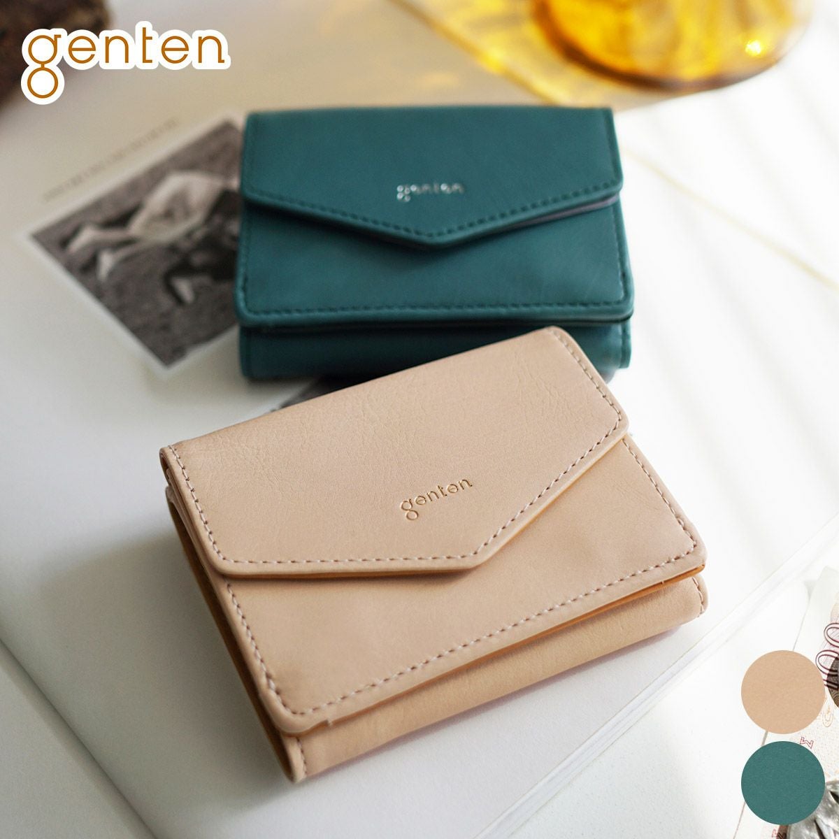 genten ゲンテン Pia ピア 小銭入れ付き三つ折り財布 44648 | こだわり