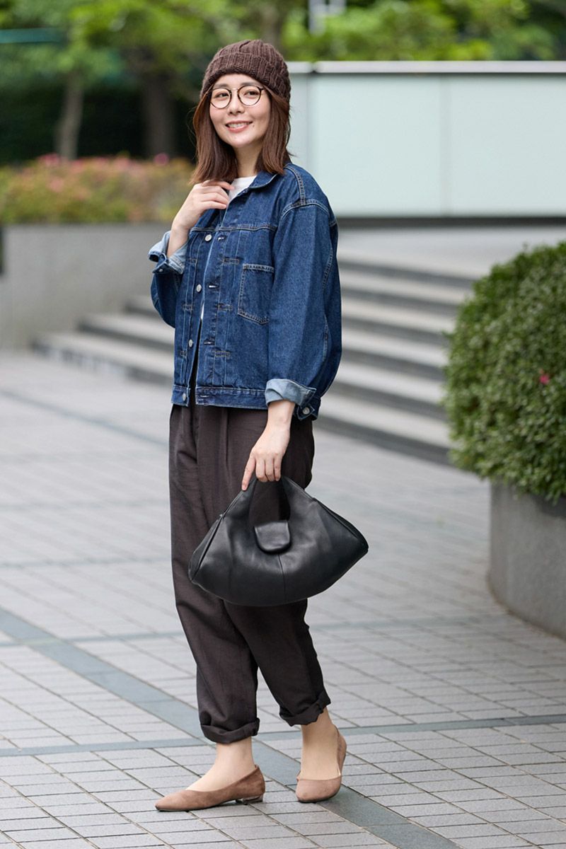 VIA DOAN ヴィア ドアン Zilda ジルダ 扇形手さげバッグ 7769