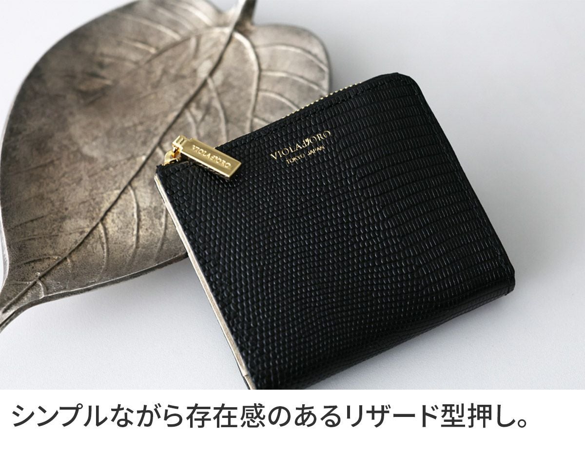 VIOLAd'ORO ヴィオラドーロ PORTA ポルタ 二つ折りL字型財布 V-5056