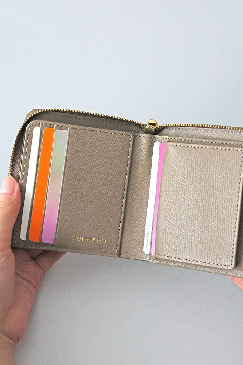 VIOLAd'ORO ヴィオラドーロ PORTA ポルタ 二つ折りL字型財布 V-5056