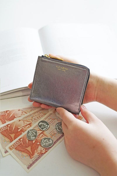 VIOLAd'ORO ヴィオラドーロ PORTA ポルタ 二つ折りL字型財布 V-5063