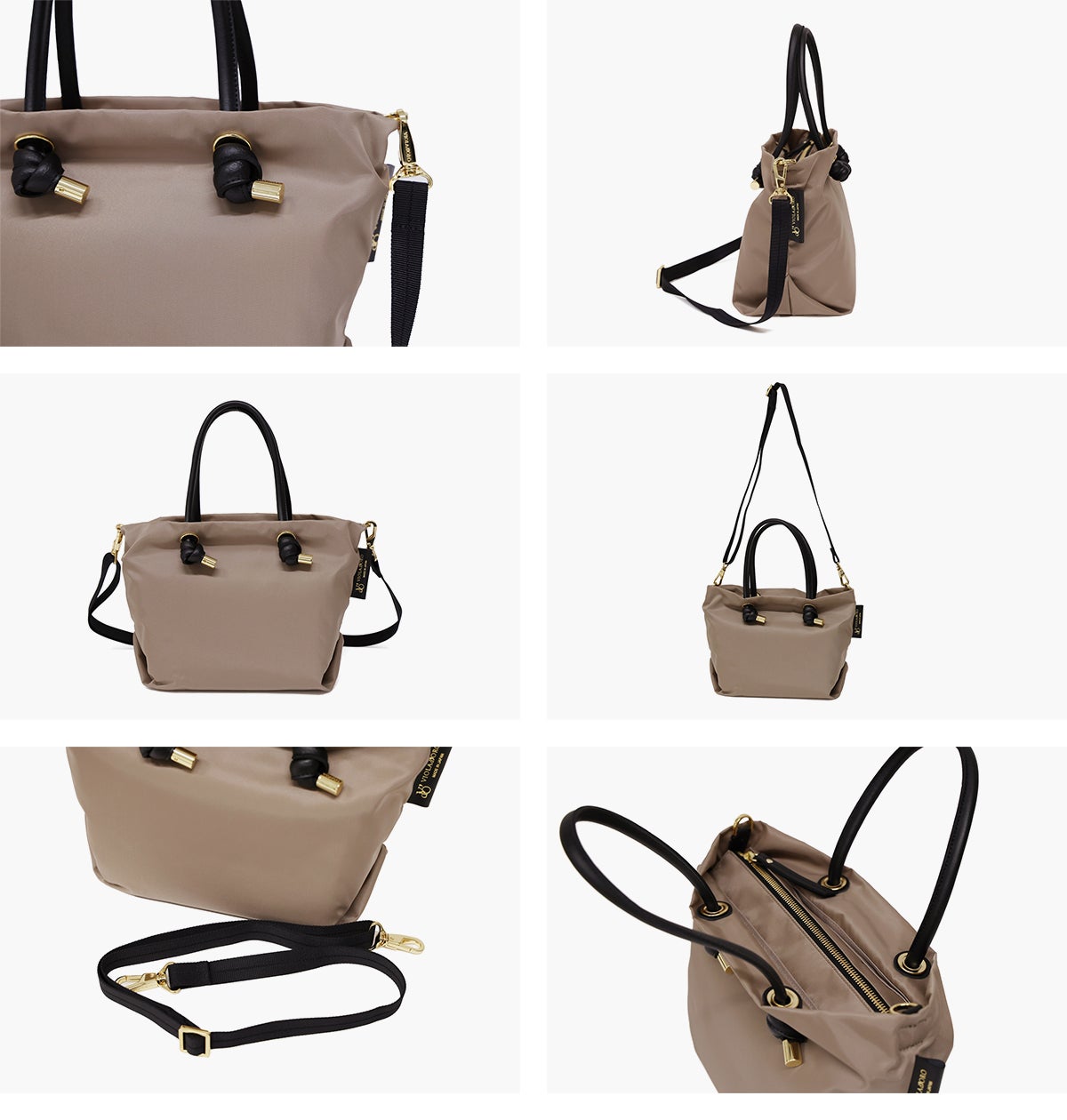 VIOLAd'ORO ヴィオラドーロ BIANCA ビアンカ ノットハンドルトートバッグS V-2174