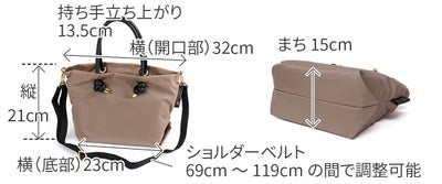 VIOLAd'ORO ヴィオラドーロ BIANCA ビアンカ ノットハンドルトートバッグS V-2174