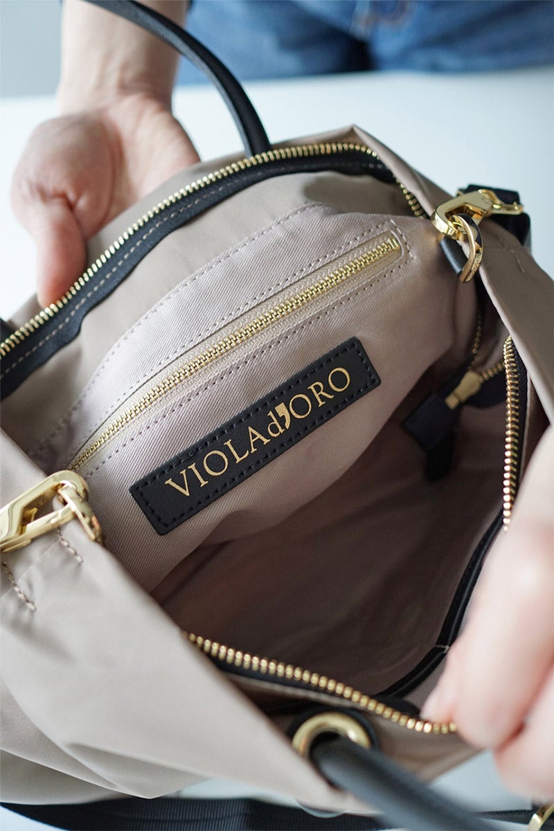 VIOLAd'ORO ヴィオラドーロ BIANCA ビアンカ ノットハンドルトート