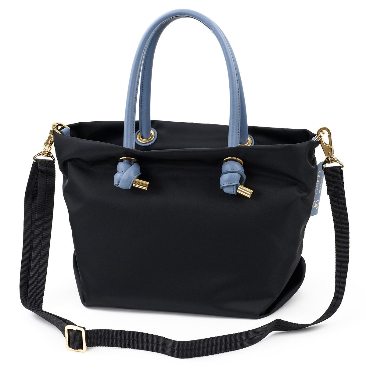 VIOLAd'ORO ヴィオラドーロ BIANCA ビアンカ ノットハンドルトートバッグS V-2174