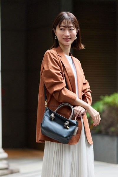 VIOLAd'ORO ヴィオラドーロ BIANCA ビアンカ ノットハンドルトートバッグXS V-2197