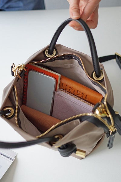 VIOLAd'ORO ヴィオラドーロ BIANCA ビアンカ ノットハンドルトートバッグXS V-2197