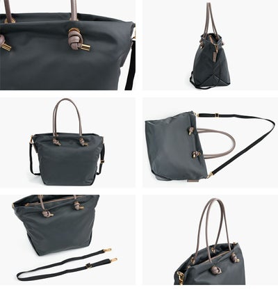 VIOLAd'ORO ヴィオラドーロ BIANCA ビアンカ ノットハンドルトートバッグML V-2204