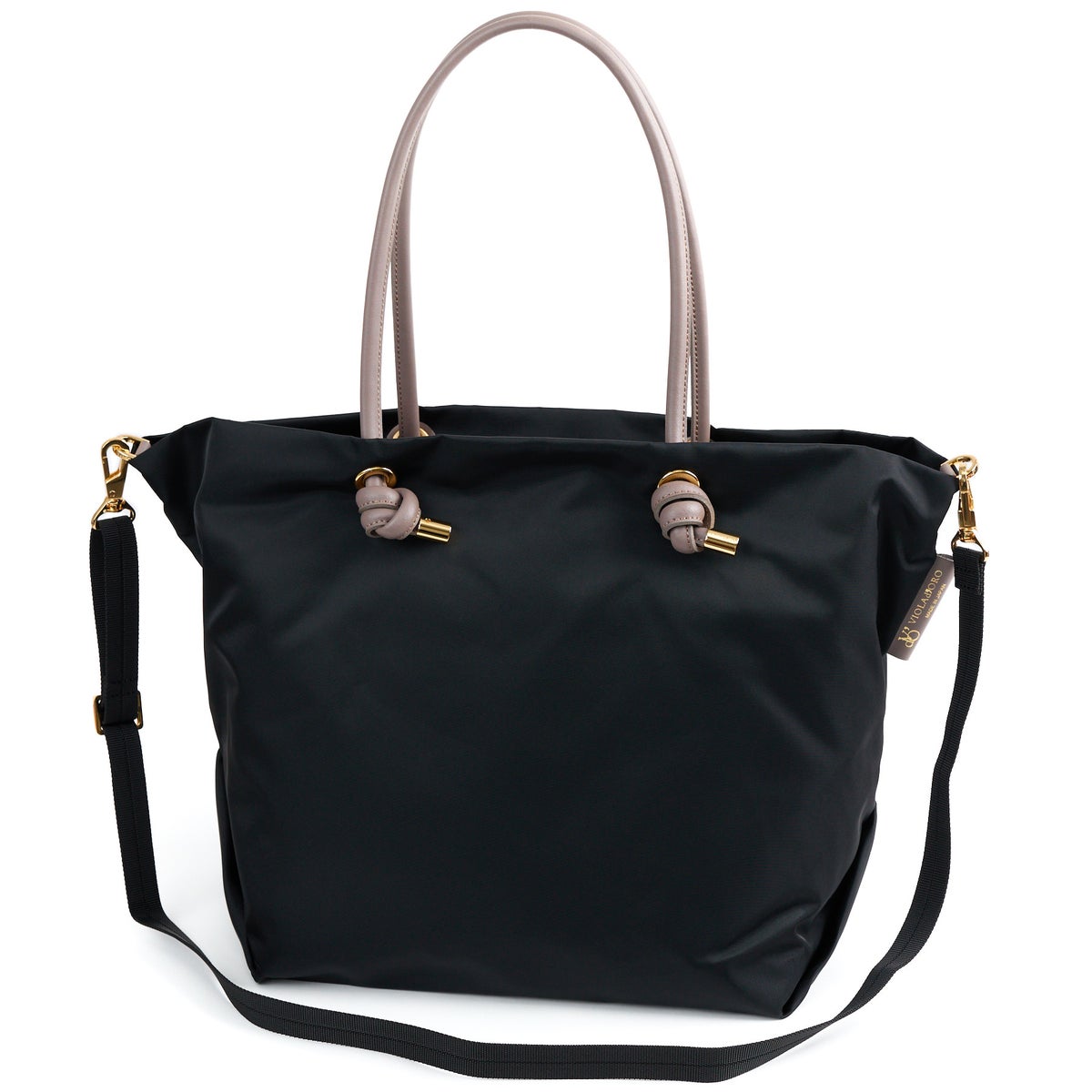 VIOLAd'ORO ヴィオラドーロ BIANCA ビアンカ ノットハンドルトートバッグML V-2204