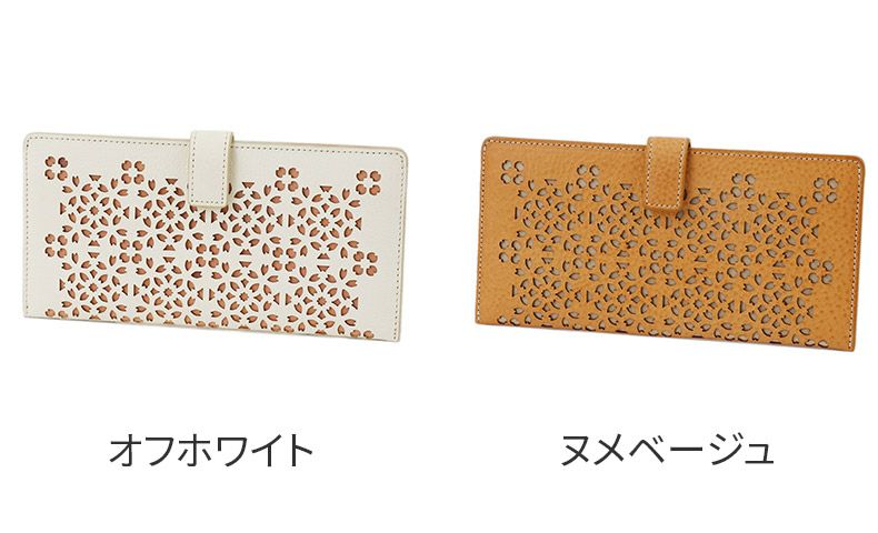 genten ゲンテン Flutter cut work フラッターカットワーク 薄型長財布
