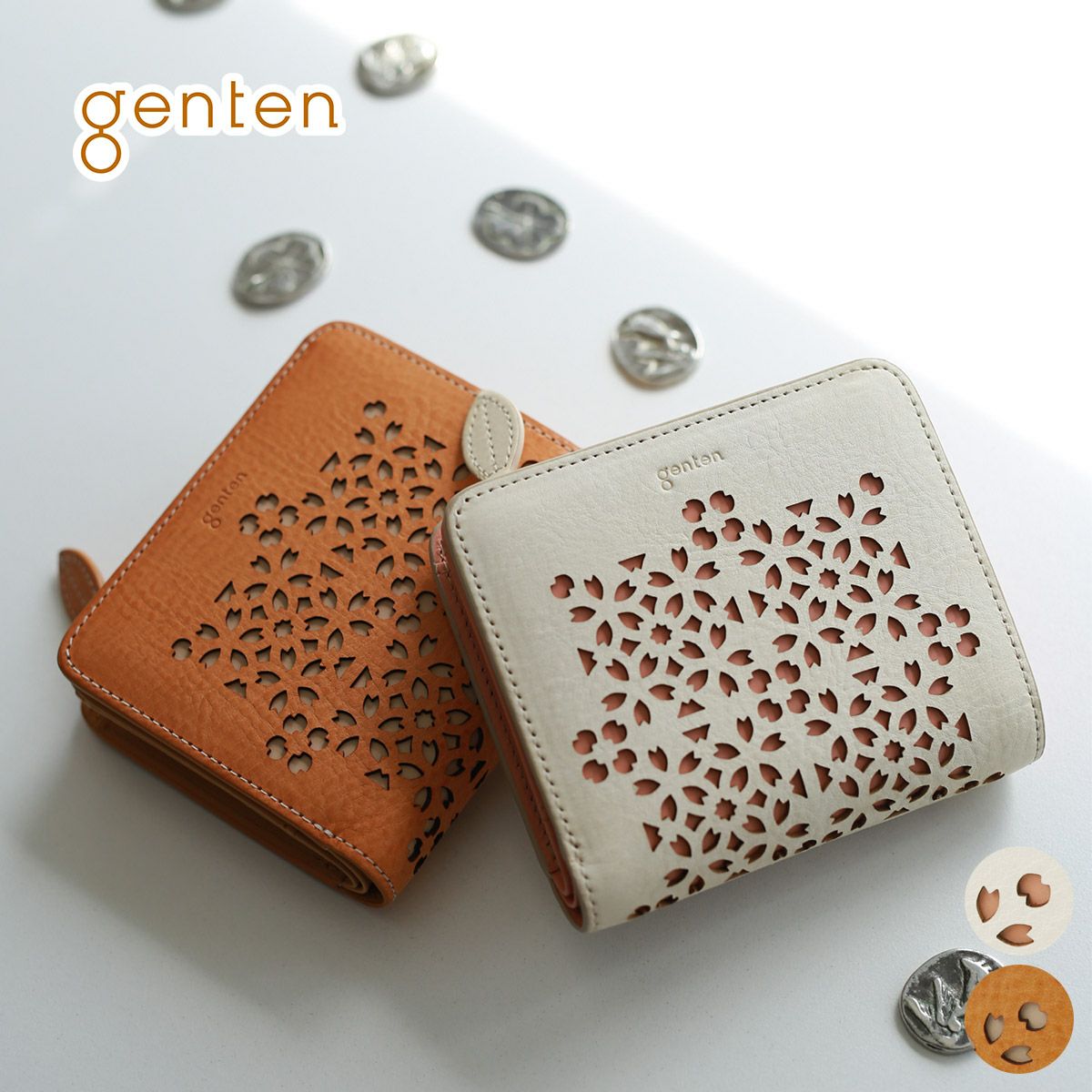 genten ゲンテン Flutter cut work フラッターカットワーク 小銭入れ