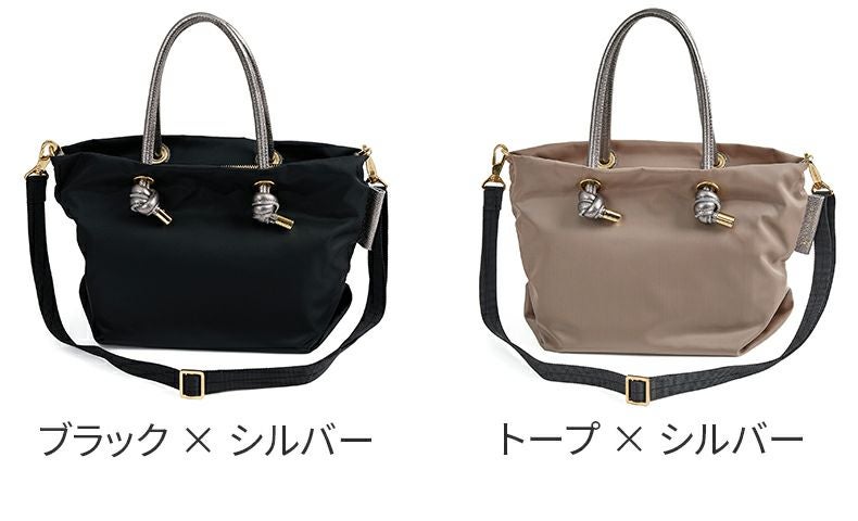 VIOLAd'ORO ヴィオラドーロ BIANCA ビアンカ ノットハンドルトートバッグS V-2224