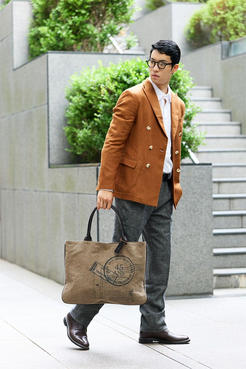 BEAU DESSIN S.A. ボーデッサン タンニン・ワッシャー プリント トートバッグ TP3047