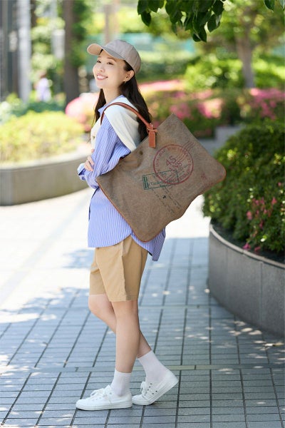 BEAU DESSIN S.A. ボーデッサン タンニン・ワッシャー プリント トートバッグ TP3047