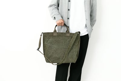 BAGGY PORT バギーポート TIGER CANVAS タイガー帆布 2WAYトートバッグ GRN-883