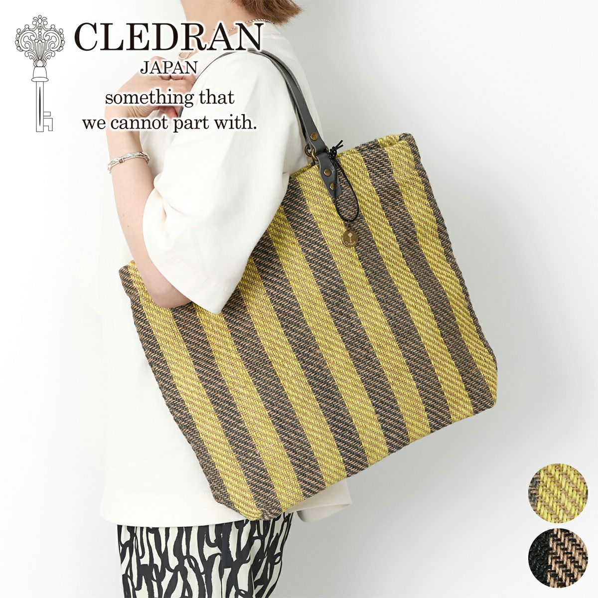 CLEDRAN クレドラン HAND＆WORK ハンド＆ワーク ストライプトートバッグ CR-CL3761