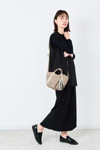 VIOLAd'ORO ヴィオラドーロ SANDRO サンドロ 2WAYかごバッグ V-8247