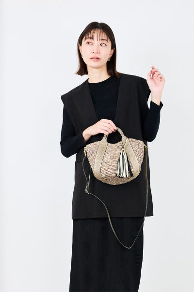 VIOLAd'ORO ヴィオラドーロ SANDRO サンドロ 2WAYかごバッグ V-8247