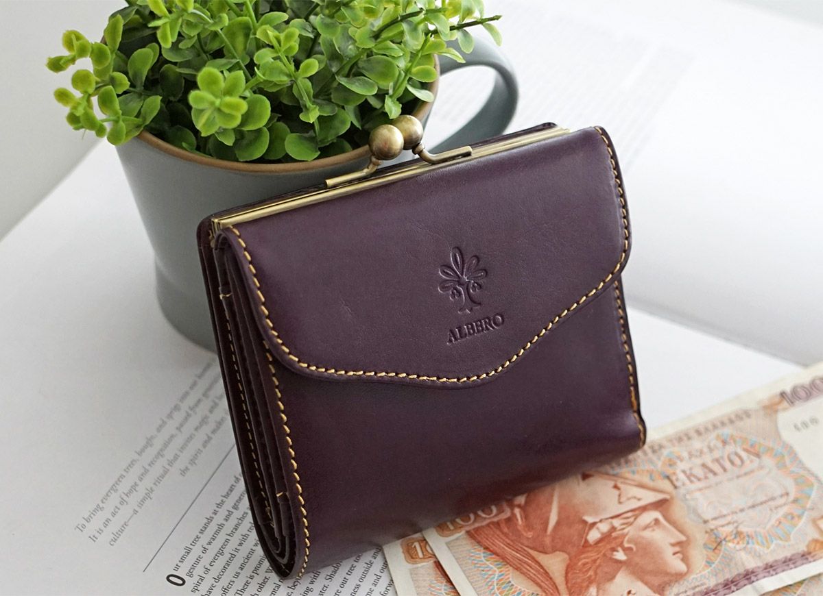 ALBERO アルベロ PIERROT ピエロ 小銭入れ付き二つ折り財布 6459