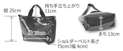 BAGGY'S ANNEX バギーズアネックス CLEAR RIPSTOP クリア リップストップ 2WAYトートショルダーバッグ（小） LWL-3001
