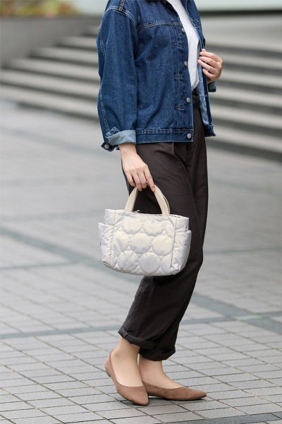 VIA DOAN ヴィア ドアン Parrot パロット あおり型手さげバッグ 1275