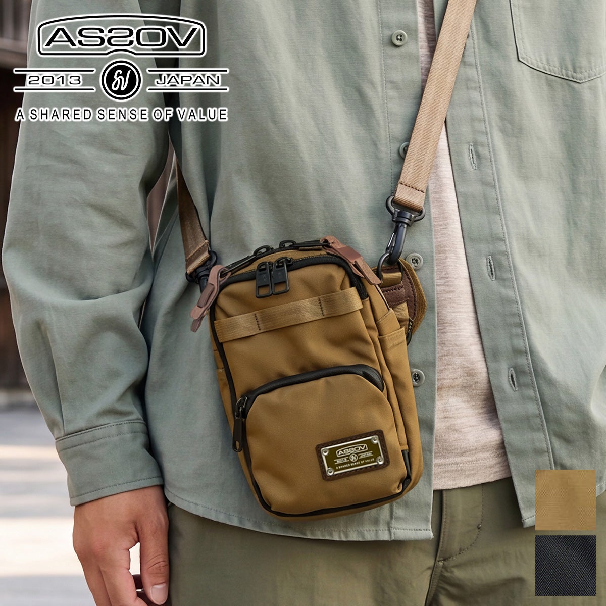 AS2OV アッソブ CORDURA DOBBY 305D コーデュラ ドビー305D ウォレットショルダー 062100