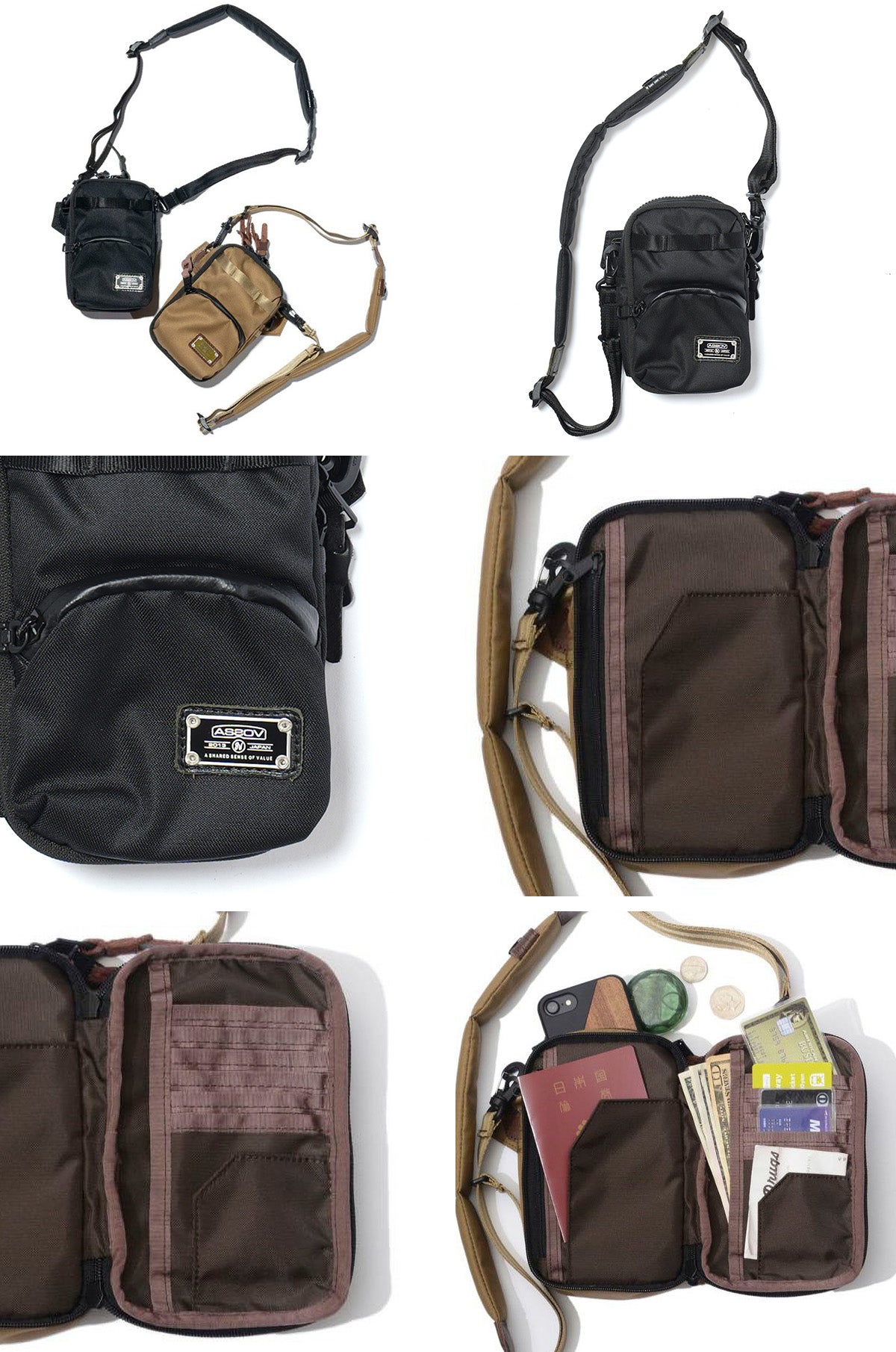 AS2OV アッソブ CORDURA DOBBY 305D コーデュラ ドビー305D ウォレットショルダー 062100