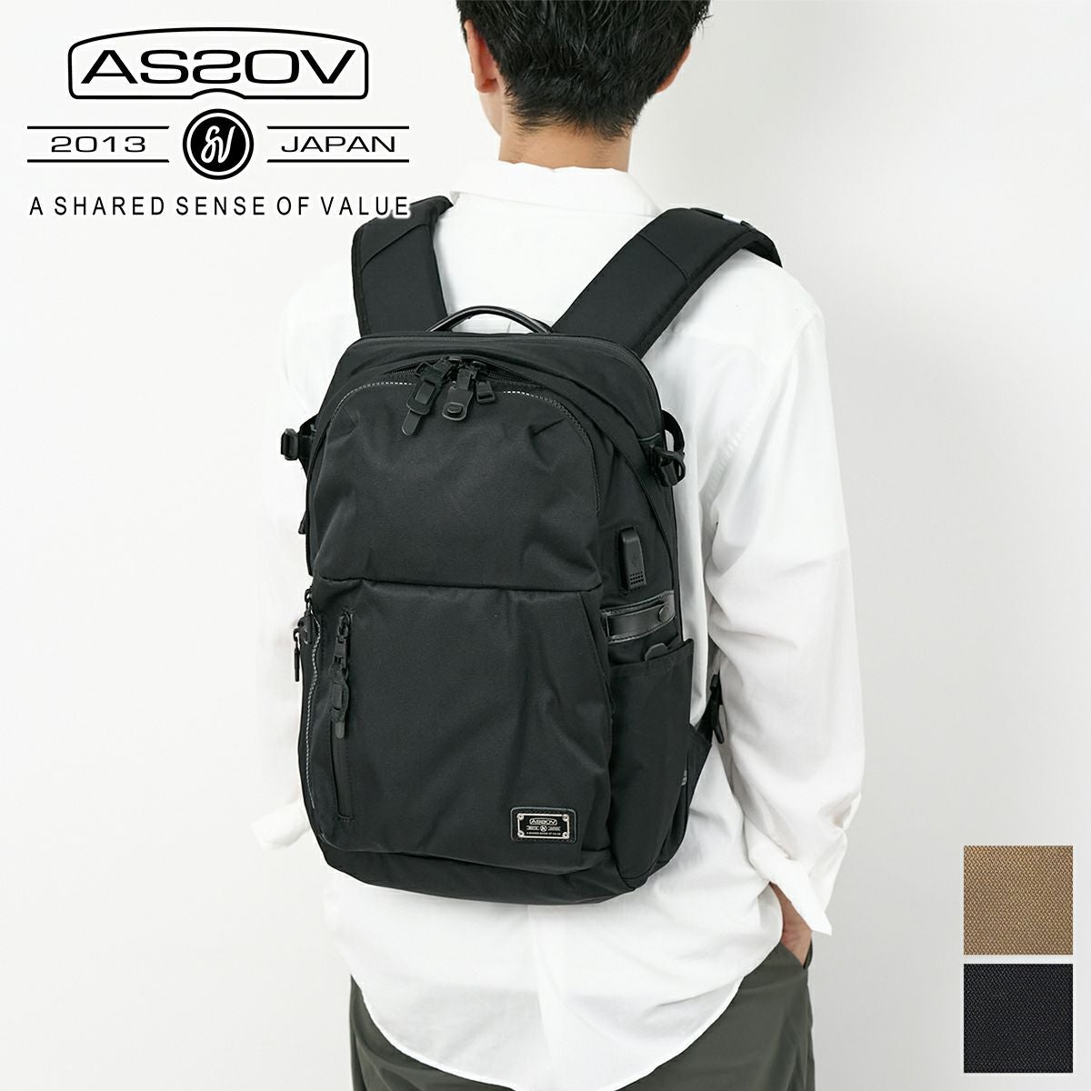 【使用回数3回】AS2OV（アッソブ） コーデュラ ドビー 2WAYバッグ AS2OV（アッソブ） コーデュラ ドビー 2WAYバッグ / メンズ ショルダー