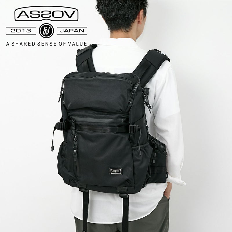 AS2OV アッソブ CORDURA DOBBY 305D コーデュラ ドビー305D ラウンドジップ バックパック S 061418