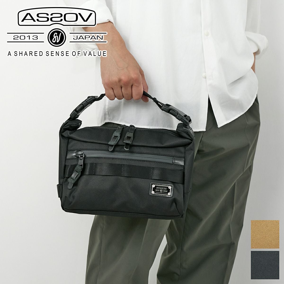AS2OV アッソブ CORDURA DOBBY 305D コーデュラ ドビー305D 2WAYバッグ
