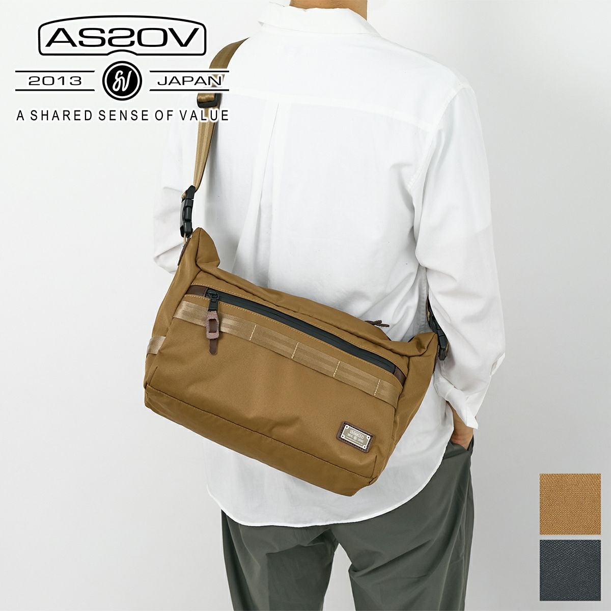 AS2OV アッソブ CORDURA DOBBY 305D コーデュラ ドビー305D 2WAYバッグ