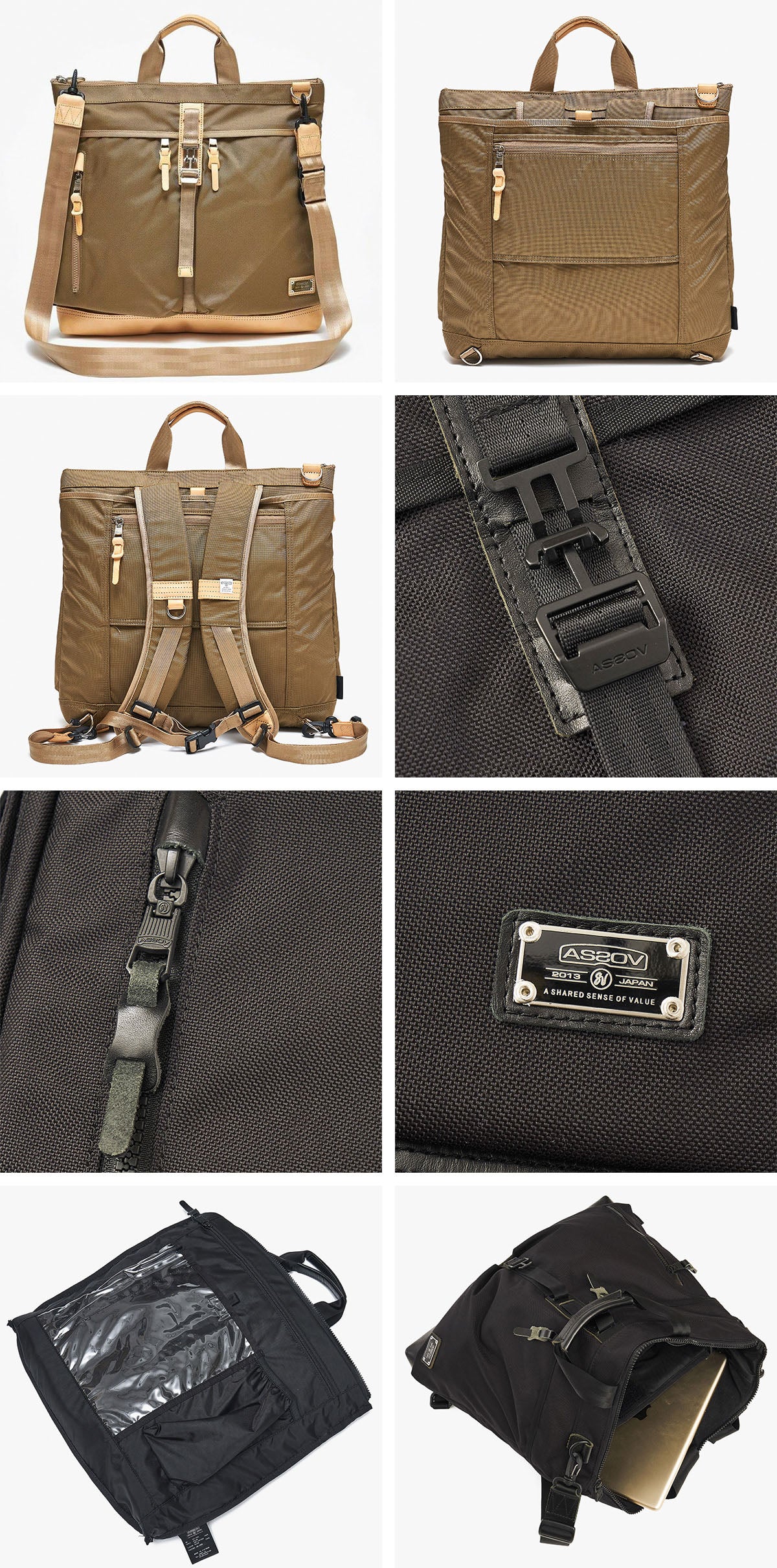 AS2OV アッソブ EXCLUSIVE BALLISTIC NYLON ヘルメット 3WAY バックパック 061325