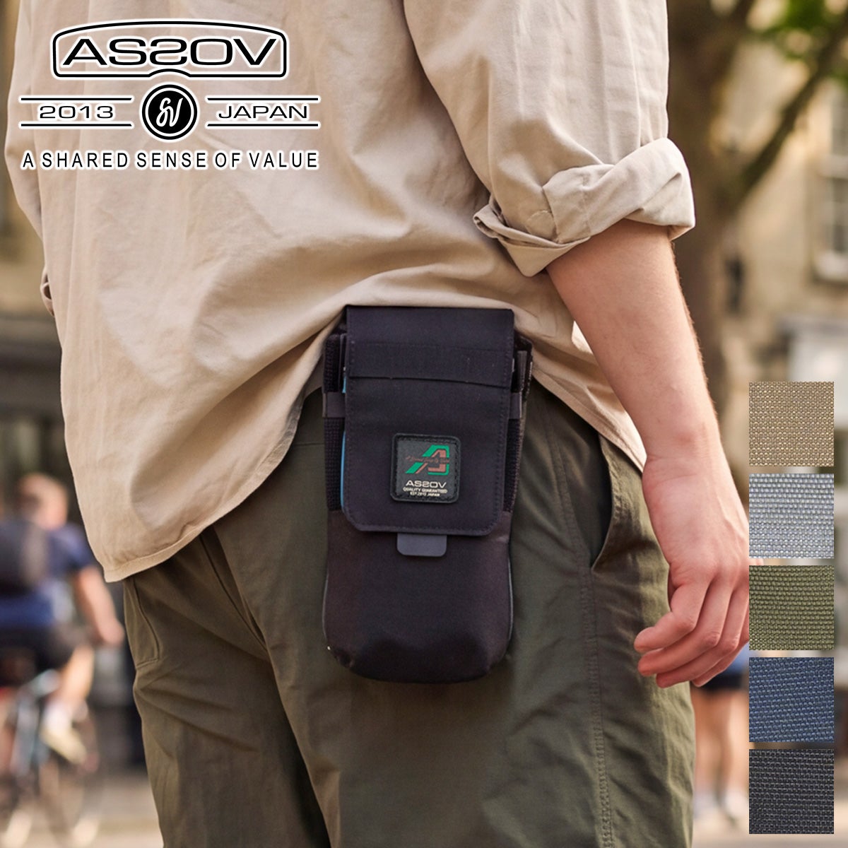 AS2OV アッソブ モバイル330×1000D CORDURA STANDARD SERIES 330×1000D コーデュラ スタンダードシリーズ モバイルポーチ 152320