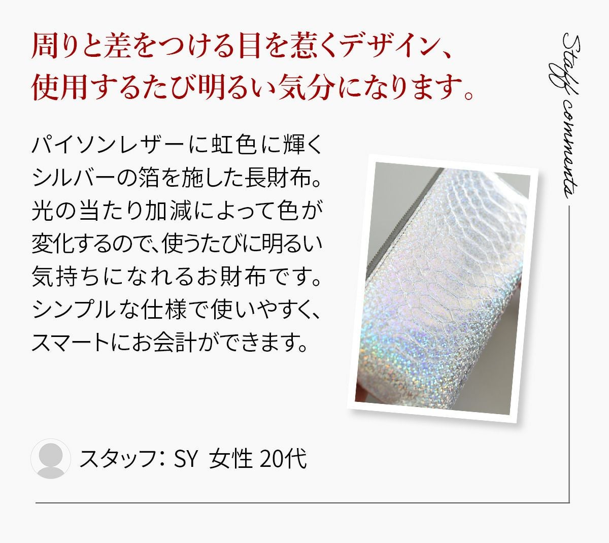VIA DOAN ヴィア ドアン Argent アルジョン 小銭入れ付き長財布（L字ファスナー式） 291