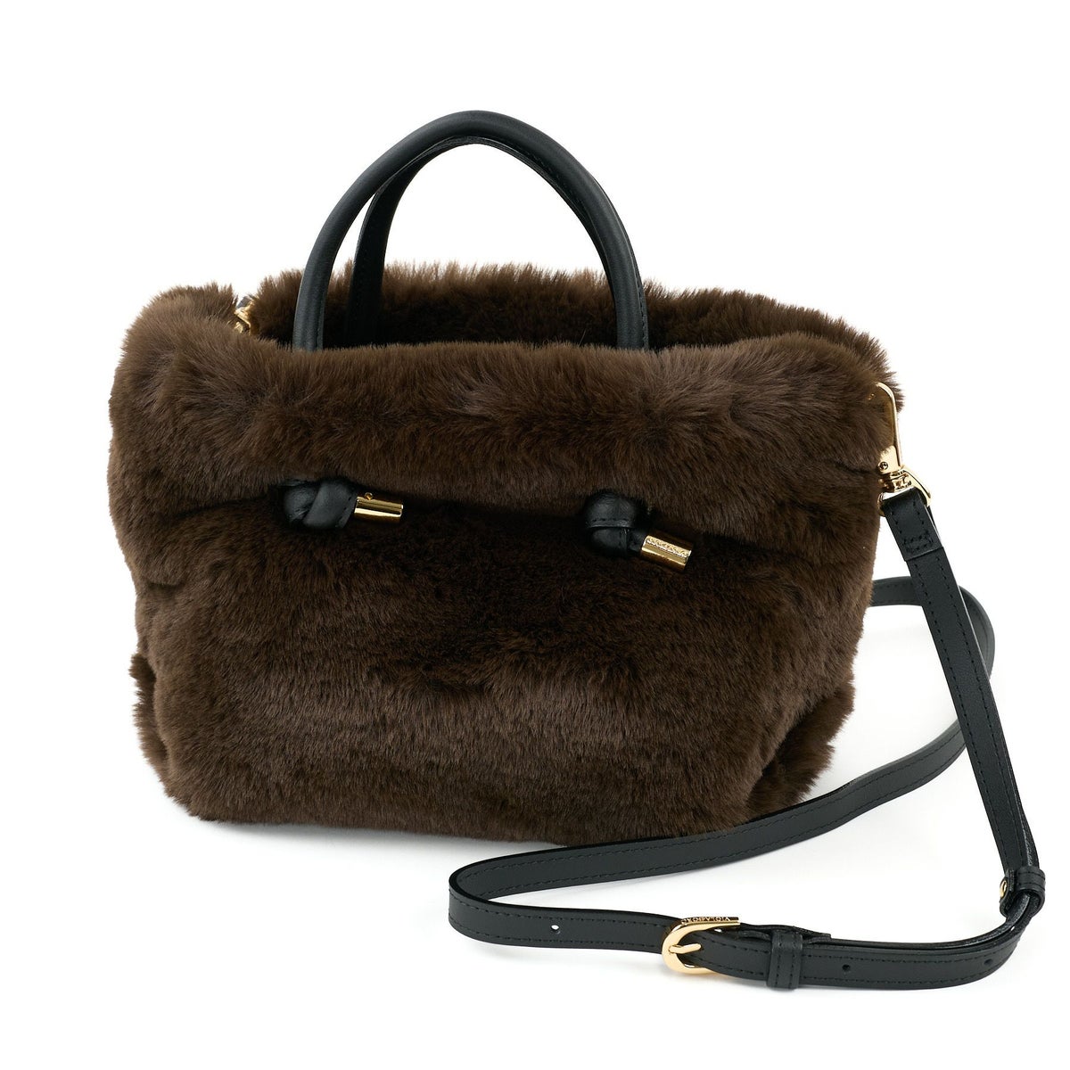 VIOLAd'ORO ヴィオラドーロ ELMO エルモ ノットハンドルトートバッグ エコファー レッキス V-8763