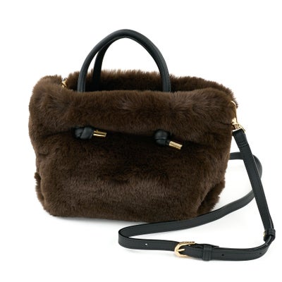 VIOLAd'ORO ヴィオラドーロ ELMO エルモ ノットハンドルトートバッグ エコファー レッキス V-8763