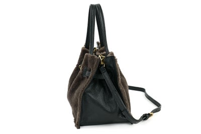 VIOLAd'ORO ヴィオラドーロ ELMO エルモ トートバッグ エコファー Wフェイスムートン V-8782