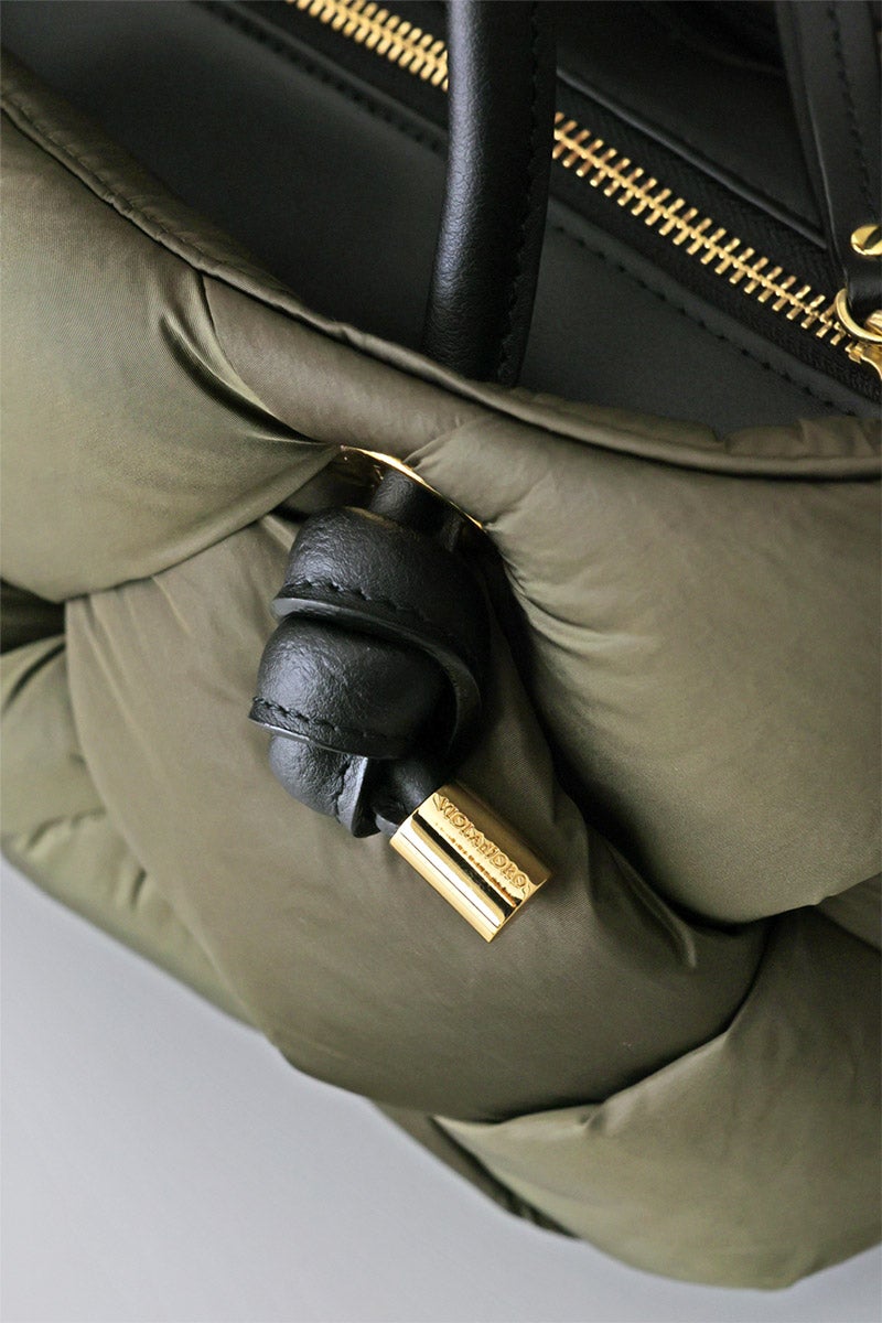 VIOLAd'ORO ヴィオラドーロ ELMO エルモ ノットハンドルトートバッグ ナイロンボンディングメッシュ V-8948