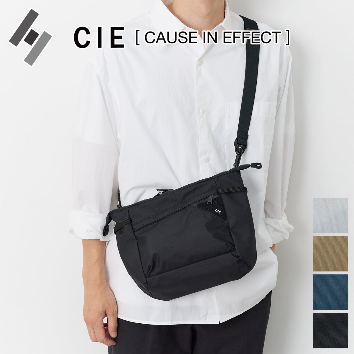 CIE◇ショルダーバッグ/-/BLK/無地/021803 CIE◇ショルダーバッグ/--/BLK