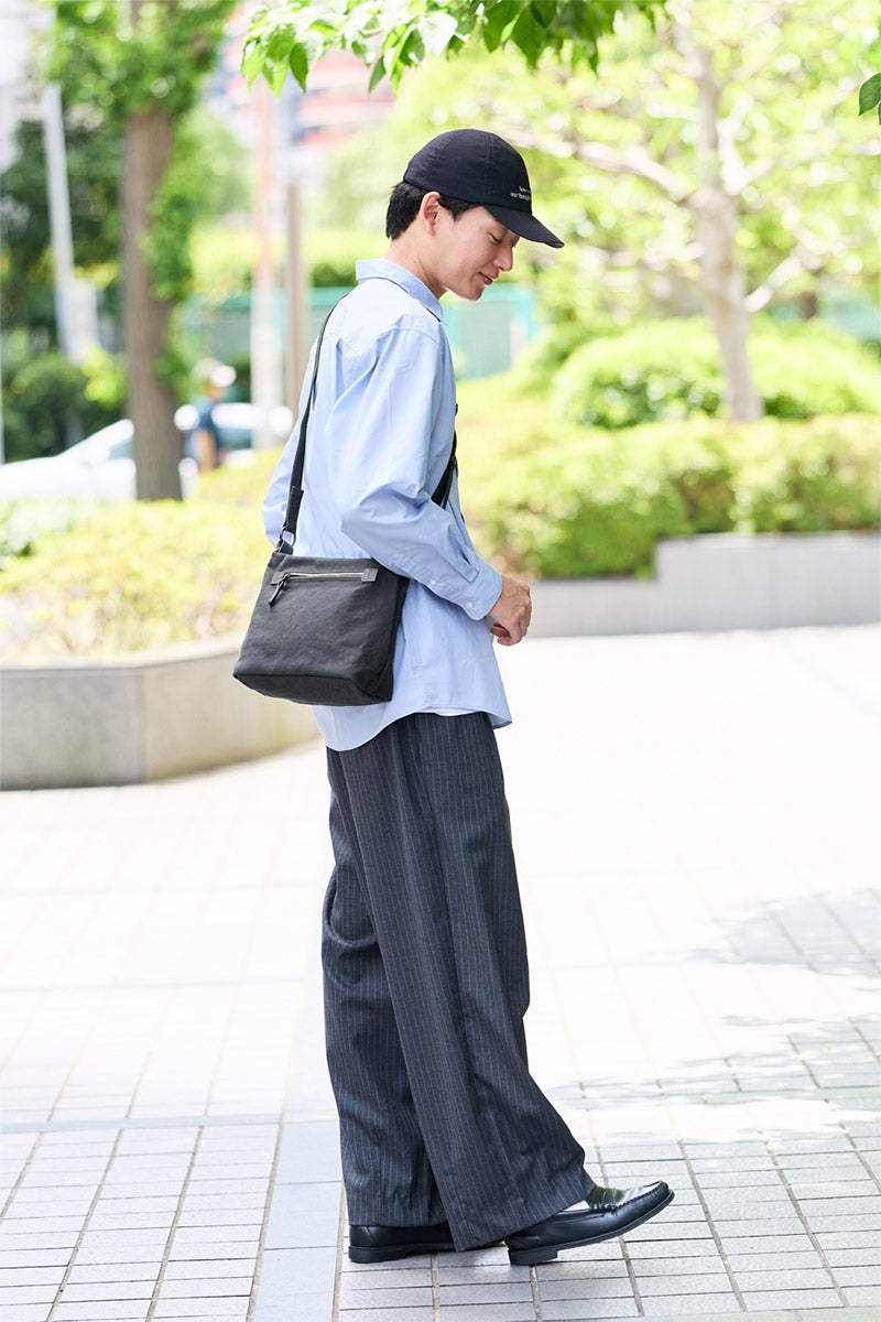 BAGGY PORT バギーポート 黒さび染め帆布 ショルダーバッグ GRN-9604