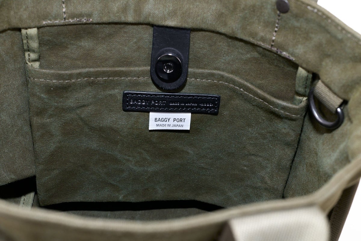 BAGGY PORT バギーポート TIGER CANVAS タイガー帆布 2WAYトートバッグ GRN-884