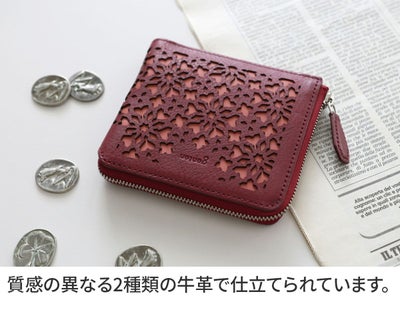 genten ゲンテン Kaleido カレイド 小銭入れ付き二つ折り財布（L字ファスナー式） 44812