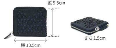 genten ゲンテン Kaleido カレイド 小銭入れ付き二つ折り財布（L字ファスナー式） 44812
