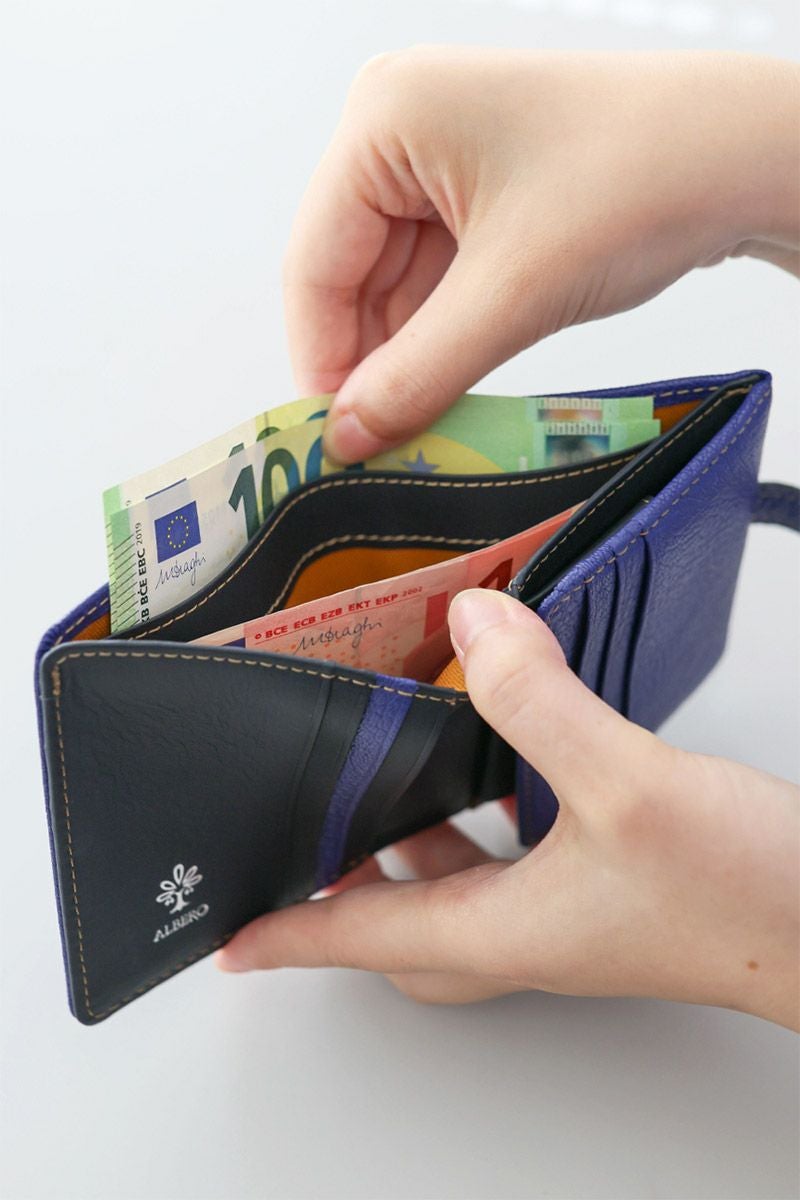 ALBERO アルベロ Capretta カプレッタ 小銭入れ付き二つ折り財布 8602