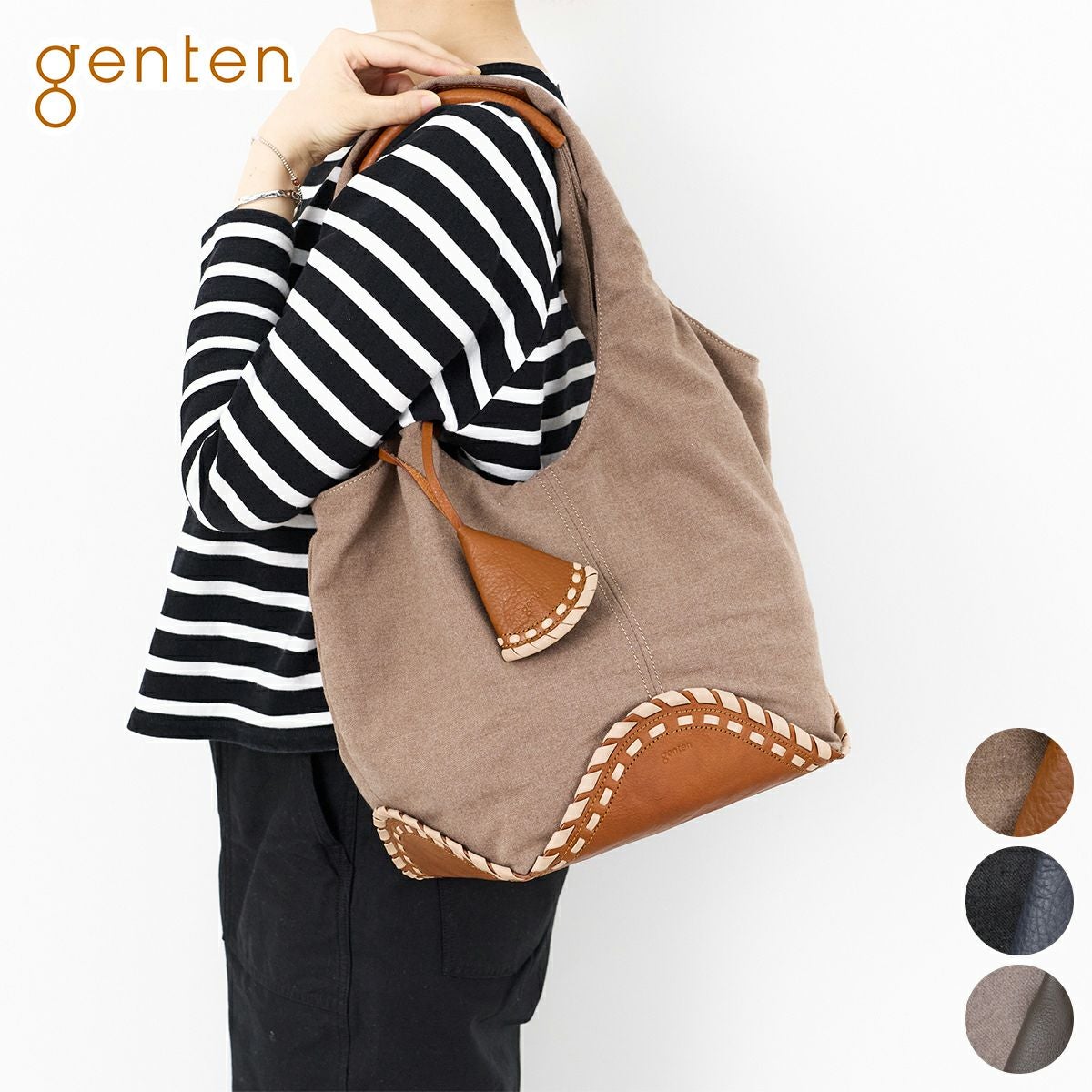 2025年 秋冬新作 ] genten ゲンテン Plaid プラッド トートバッグ