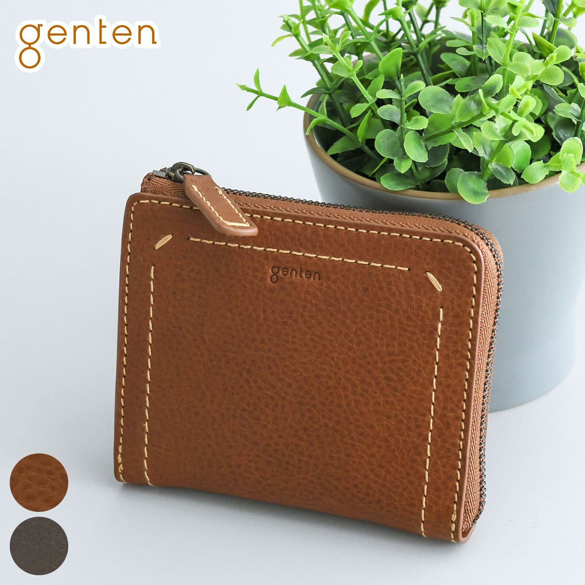 genten ゲンテン Rilassato リラサート 小銭入れ付き財布（L字